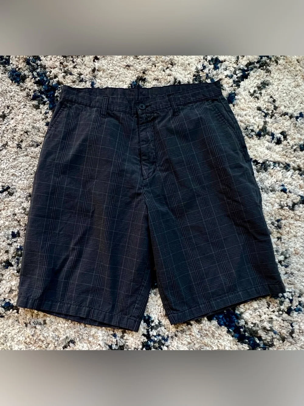 Subculture Men's Gray & Black Plaid Casual Shorts